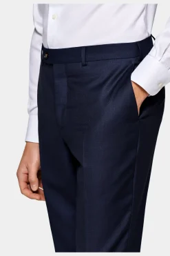 SUITSUPPLY Sienna Anzug Blau Mit Birdseye-Muster-Männlich Business Anzüge