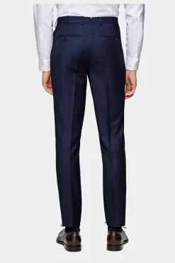 SUITSUPPLY Sienna Anzug Blau Mit Birdseye-Muster-Männlich Business Anzüge