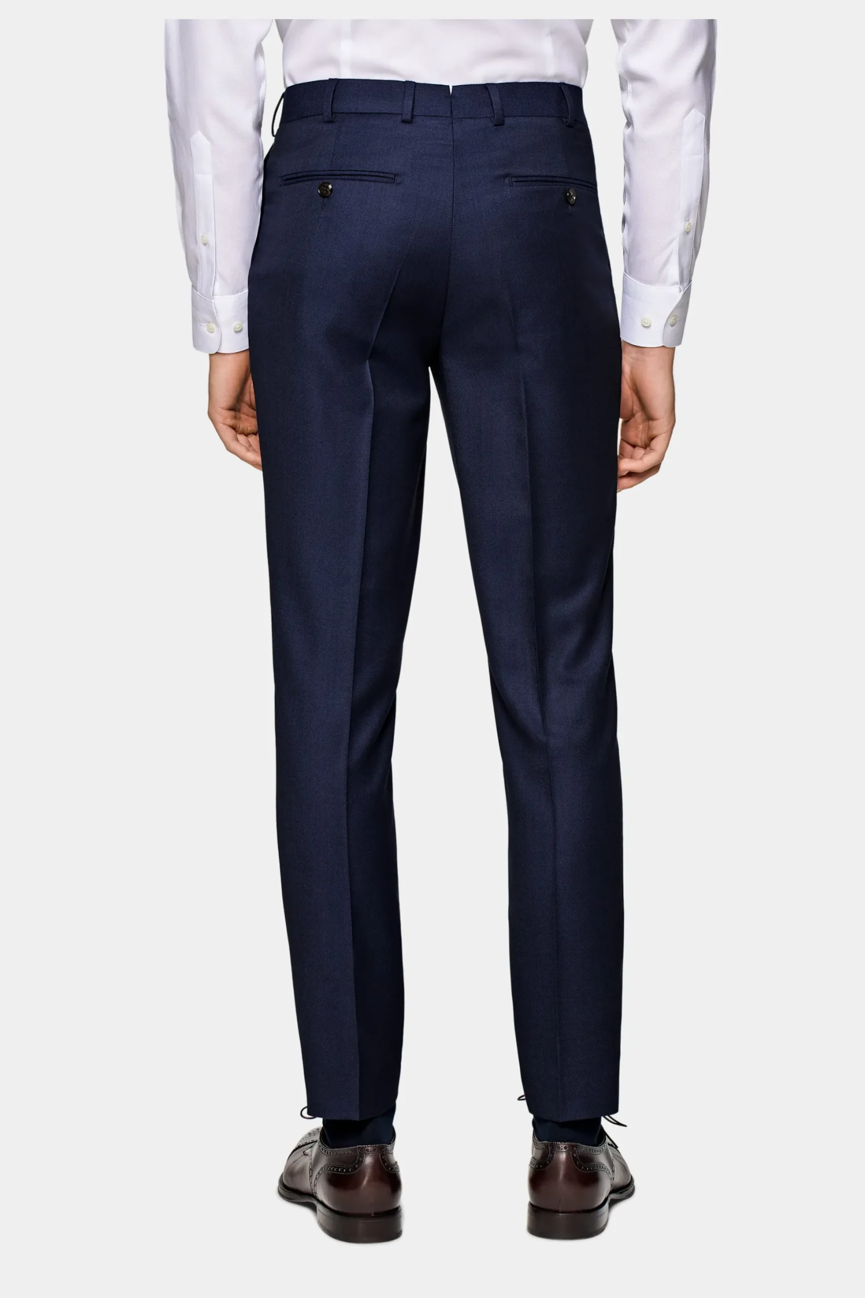 SUITSUPPLY Sienna Anzug Blau Mit Birdseye-Muster-Männlich Business Anzüge