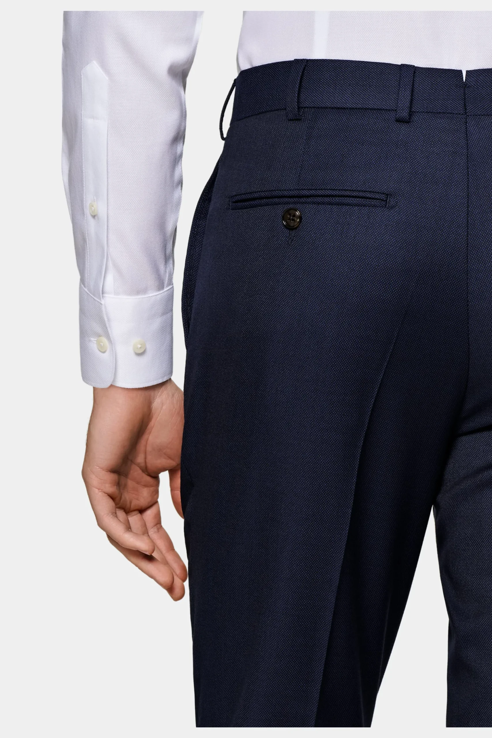 SUITSUPPLY Sienna Anzug Blau Mit Birdseye-Muster-Männlich Business Anzüge