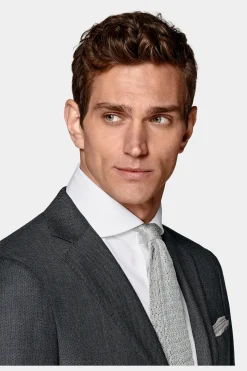 SUITSUPPLY Sienna Anzug Dunkelgrau Mit Birdseye-Muster-Männlich Business Anzüge