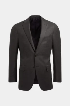 SUITSUPPLY Sienna Anzug Dunkelgrau Mit Birdseye-Muster-Männlich Business Anzüge
