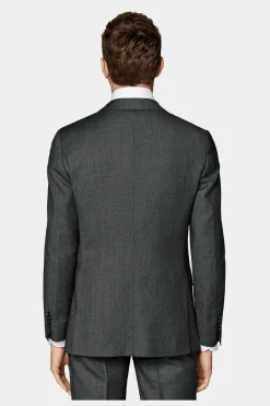 SUITSUPPLY Sienna Anzug Dunkelgrau Mit Birdseye-Muster-Männlich Business Anzüge