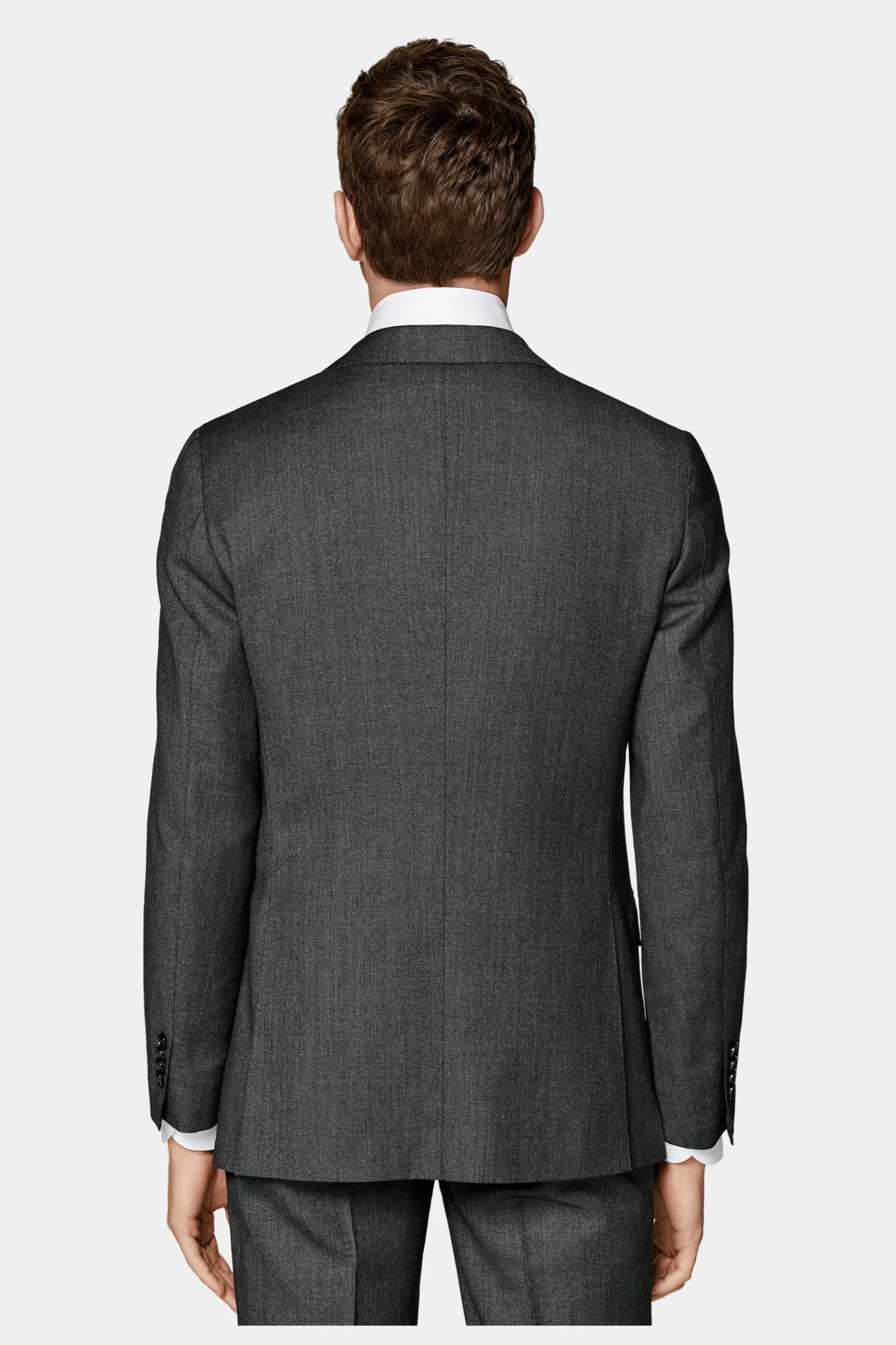 SUITSUPPLY Sienna Anzugsakko Dunkelgrau Birdseye-Muster-Männlich Anzugsakkos