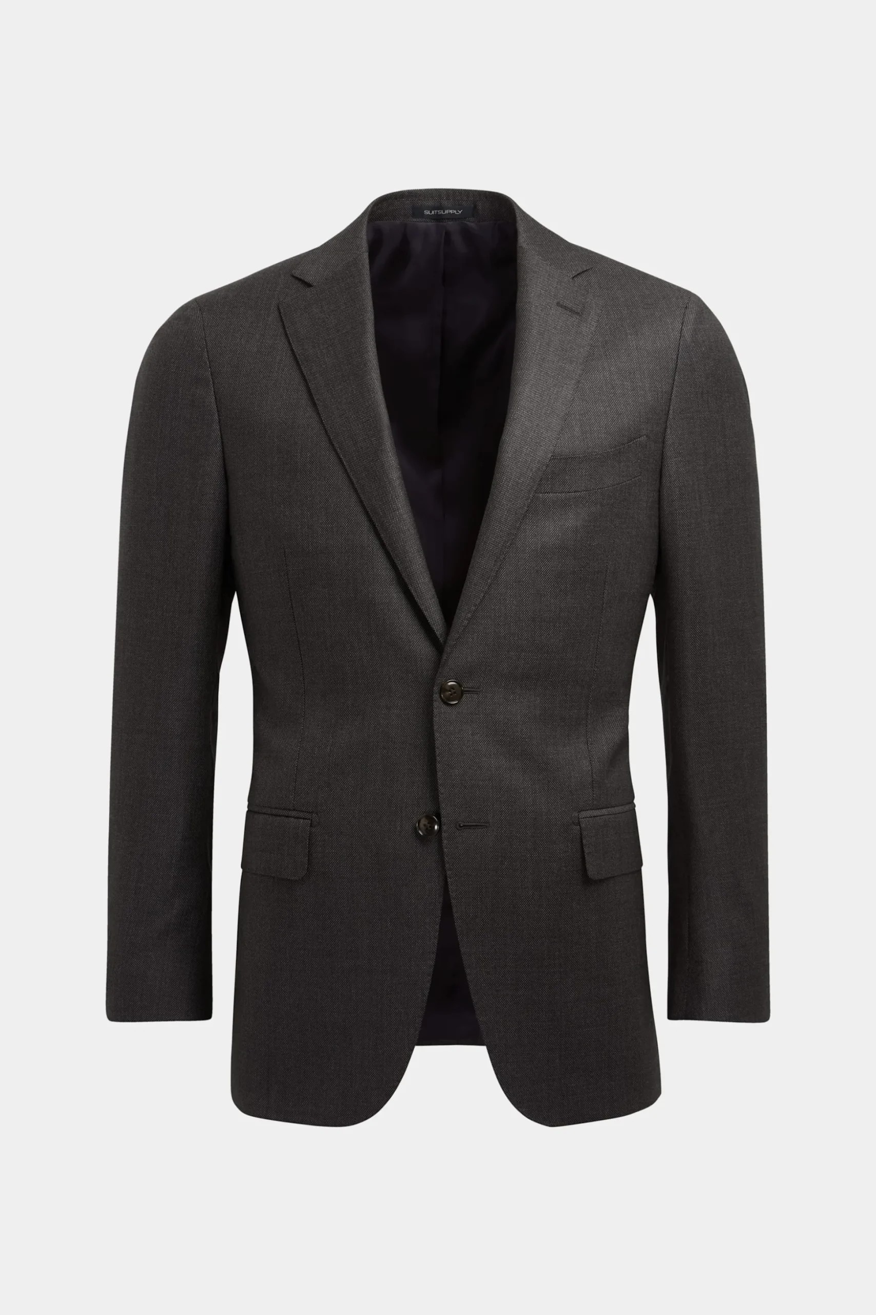 SUITSUPPLY Sienna Anzugsakko Dunkelgrau Birdseye-Muster-Männlich Anzugsakkos