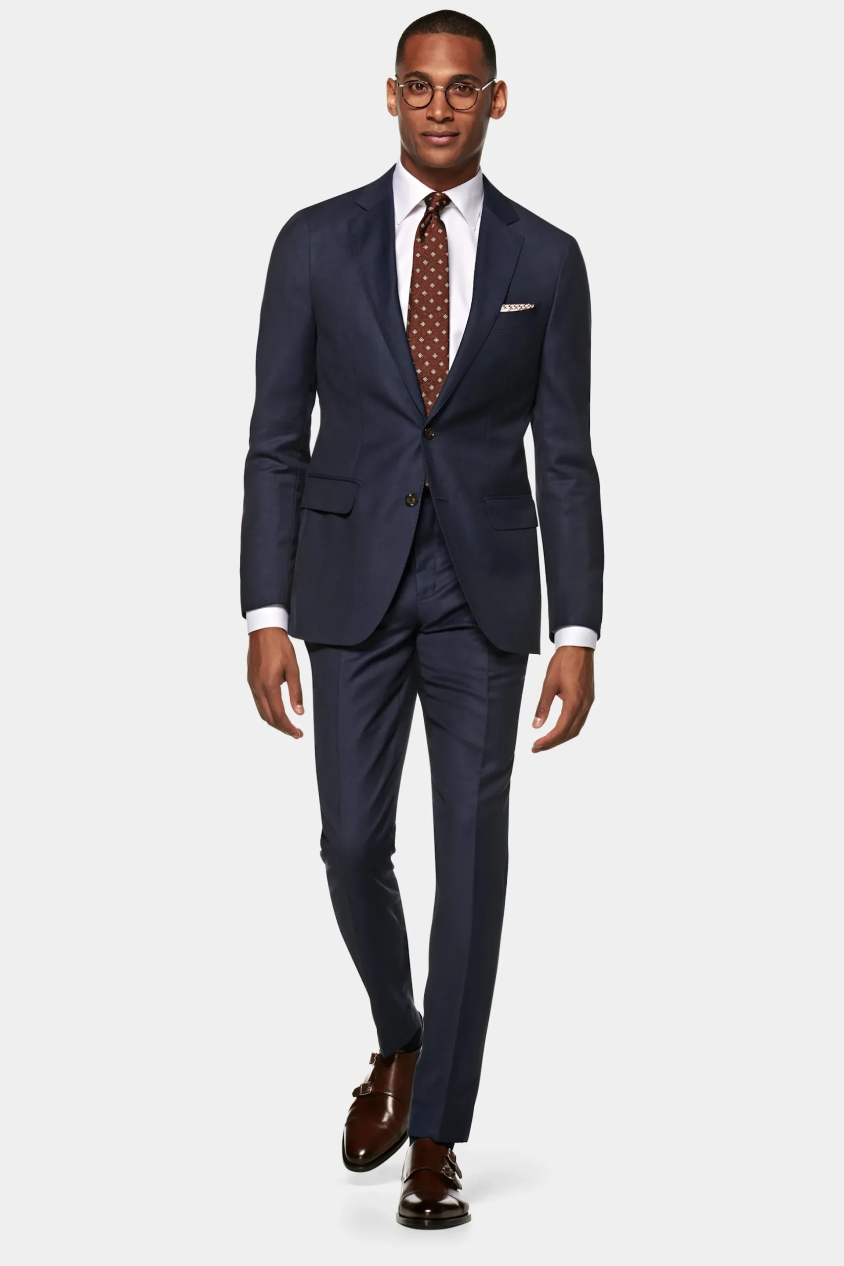 SUITSUPPLY Sienna Anzugsakko Navy Birdseye-Muster-Männlich Anzugsakkos