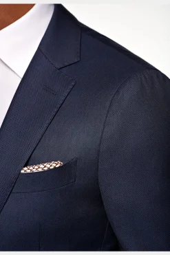 SUITSUPPLY Sienna Anzugsakko Navy Birdseye-Muster-Männlich Anzugsakkos
