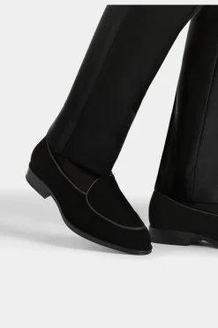 SUITSUPPLY Smoking-Slipper Schwarz-Männlich Smokingschuhe