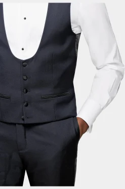 SUITSUPPLY Smokingweste Navy-Männlich Smokingwesten