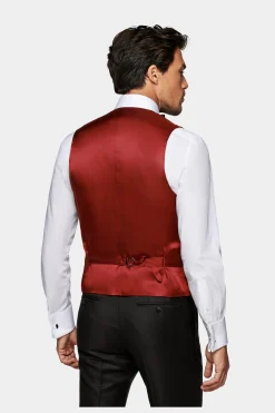 SUITSUPPLY Smokingweste Schwarz-Männlich Smokingwesten