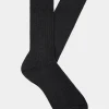SUITSUPPLY Socken Dunkelgrau Gerippt Regular-Männlich Socken