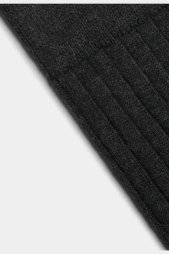 SUITSUPPLY Socken Dunkelgrau Gerippt Regular-Männlich Socken