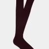 SUITSUPPLY Socken Dunkelrot Gerippt Knielang-Männlich Socken
