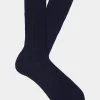 SUITSUPPLY Socken Navy Gerippt Regular-Männlich Socken