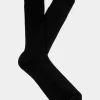 SUITSUPPLY Socken Schwarz Gerippt Regular-Männlich Socken