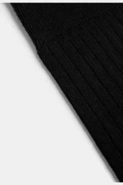 SUITSUPPLY Socken Schwarz Gerippt Regular-Männlich Socken