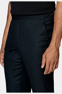 SUITSUPPLY Soho Anzughose Navy Birdseye-Muster-Männlich Anzughosen