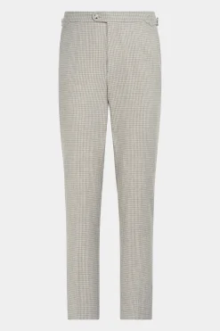 SUITSUPPLY Soho Hose Hellbraun Hahnentrittmuster-Männlich Elegante Hosen