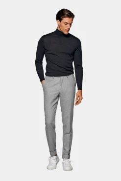 SUITSUPPLY Soho Hose Hellgrau-Männlich Elegante Hosen