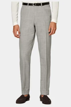 SUITSUPPLY Soho Hose Hellgrau-Männlich Elegante Hosen