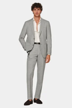 SUITSUPPLY Soho Hose Hellgrau-Männlich Elegante Hosen