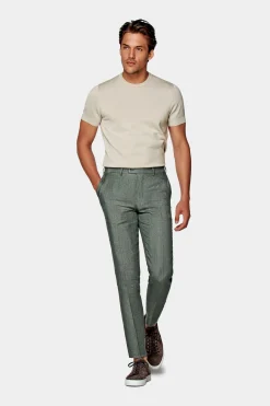 SUITSUPPLY Soho Hose Mittelgrün-Männlich Elegante Hosen