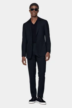 SUITSUPPLY Soho Hose Navy-Männlich Elegante Hosen