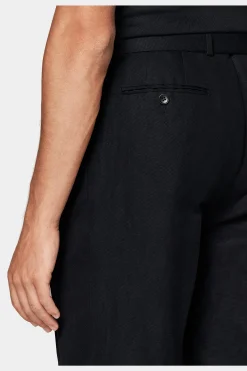 SUITSUPPLY Sortino Hose Navy Gürtel-Männlich Elegante Hosen