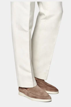 SUITSUPPLY Sortino Hose Off-White Gürtel-Männlich Entspannte Styles
