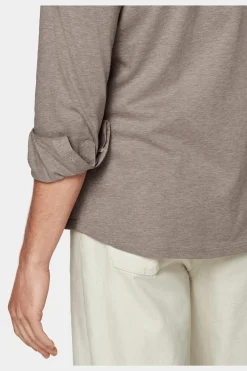 SUITSUPPLY Strick-Hemd Hellbraun Extra Slim Fit-Männlich Casual Hemden