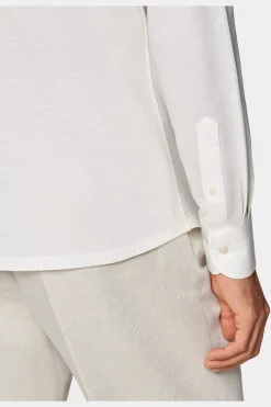 SUITSUPPLY Strick-Hemd Off-White Extra Slim Fit-Männlich Casual Hemden