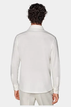 SUITSUPPLY Strick-Hemd Off-White Extra Slim Fit-Männlich Casual Hemden
