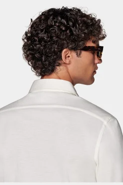 SUITSUPPLY Strick-Hemd Off-White Extra Slim Fit-Männlich Casual Hemden
