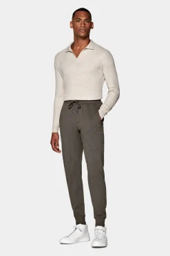 SUITSUPPLY Sweatpants Taupe-Männlich Jeans & Casual Hosen