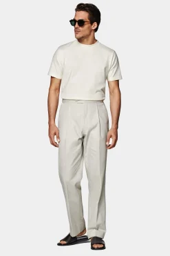 SUITSUPPLY T-Shirt Rundhals Off-White-Männlich T-Shirts