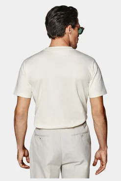 SUITSUPPLY T-Shirt Rundhals Off-White-Männlich T-Shirts