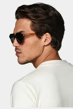 SUITSUPPLY T-Shirt Rundhals Off-White-Männlich T-Shirts
