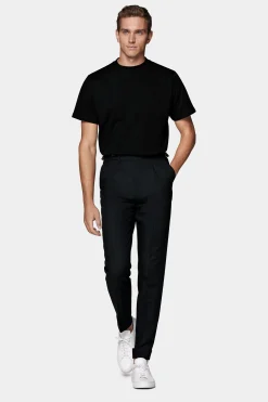 SUITSUPPLY T-Shirt Rundhals Schwarz-Männlich T-Shirts