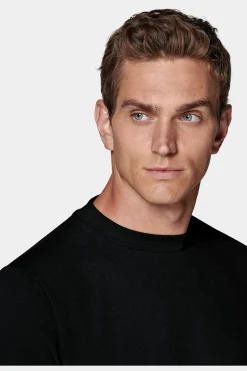 SUITSUPPLY T-Shirt Rundhals Schwarz-Männlich T-Shirts