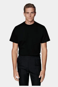 SUITSUPPLY T-Shirt Rundhals Schwarz-Männlich T-Shirts