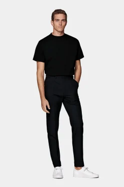 SUITSUPPLY T-Shirt Rundhals Schwarz-Männlich T-Shirts
