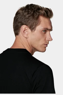 SUITSUPPLY T-Shirt Rundhals Schwarz-Männlich T-Shirts