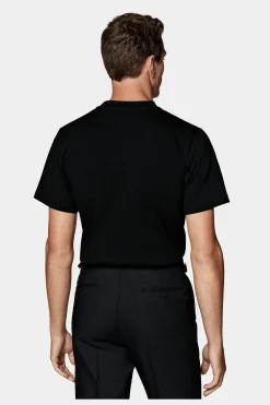 SUITSUPPLY T-Shirt Rundhals Schwarz-Männlich T-Shirts