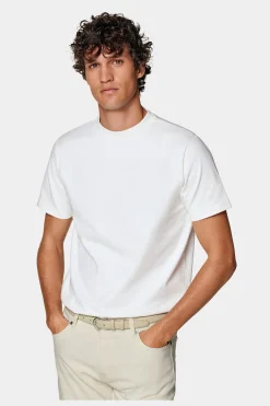 SUITSUPPLY T-Shirt Rundhals Weiss-Männlich T-Shirts