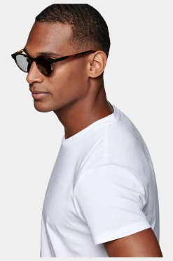 SUITSUPPLY T-Shirt Rundhals Weiss-Männlich T-Shirts