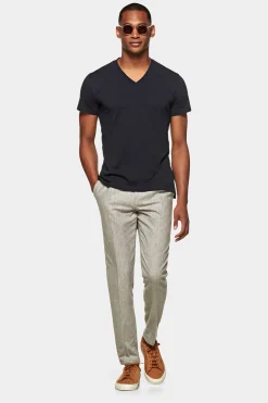 SUITSUPPLY T-Shirt V-Ausschnitt Navy-Männlich T-Shirts