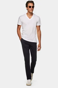 SUITSUPPLY T-Shirt V-Ausschnitt Weiss-Männlich T-Shirts