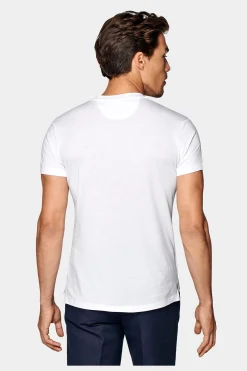 SUITSUPPLY T-Shirt V-Ausschnitt Weiss-Männlich T-Shirts