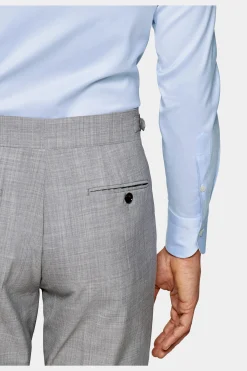 SUITSUPPLY Twill Hemd Hellblau Extra Slim Fit-Männlich Klassische Hemden