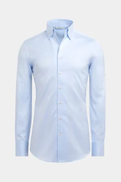 SUITSUPPLY Twill Hemd Hellblau Extra Slim Fit-Männlich Klassische Hemden